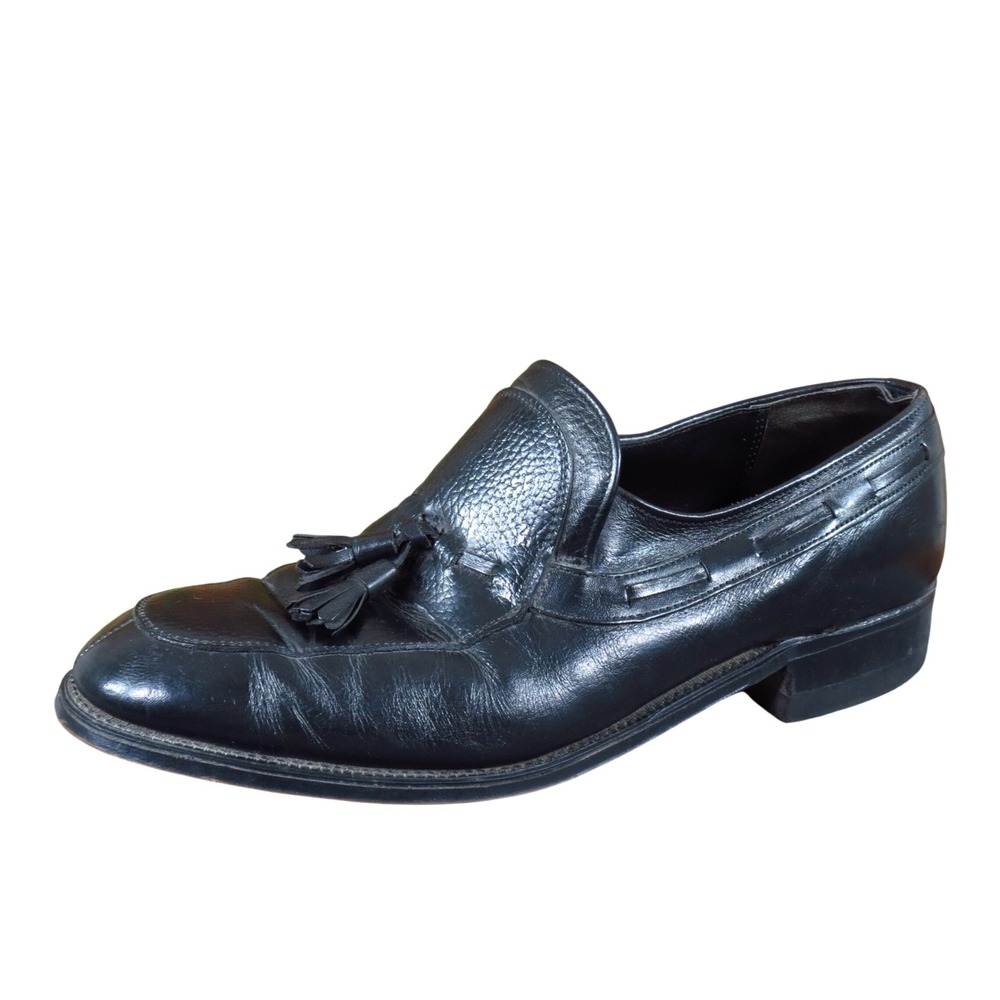 Nunn Bush 9602 Mens Tassel Loafer Size 11 D Dress Formal Black Leather